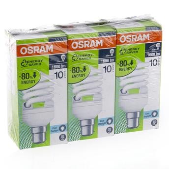 Osram Dulux Mini Twist Bulb (Pack of 3, 120 W, 1600 lm)