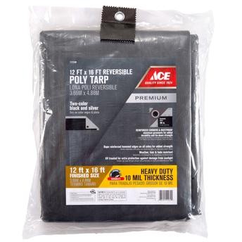 ACE Tarp Polyethylene Heavy Duty (3.7 x 4.9 m, Gray)