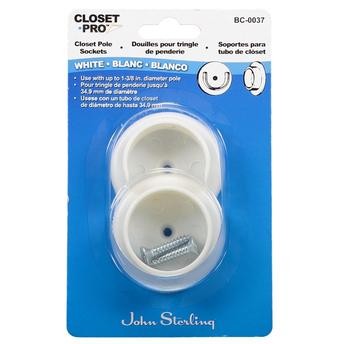 John Sterling Closet Socket Poles (Pack of 2)