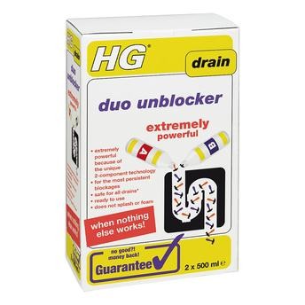 HG Drain Duo Unblocker (Pack of 2 x 500 ml)