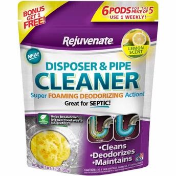 Rejuvenate Garbage Disposal & Drain Pipe Cleaner Pods (6 pcs, Lemon)