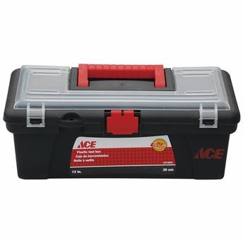 Ace Plastic Tool Box W/Removable Parts Tray (30 x 15.5 x 11.5 cm)