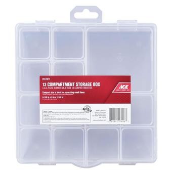 Ace Plastic 13 Compartment Storage Box (4.4 x 21 x 20 cm, Medium)