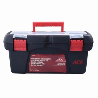 Ace Plastic Tool Box W/Removable Parts Tray (42 cm)