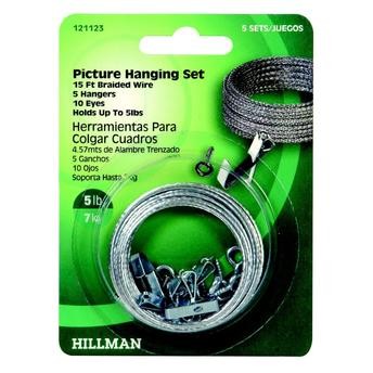 Hillman AnchorWire Steel Picture Hanging Set Pack (2.2 kg, 5 Pc.)
