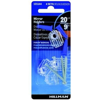 Hillman AnchorWire Acrylic Mirror Holder Kit (4 Pc.)