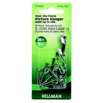 Hillman AnchorWire Conventional Picture Hanger Pack (9 kg, 8 Pc.)