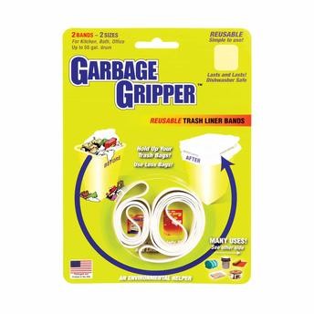 Garbage Gripper Reusable Trash Liner Bands (2 Pc.)