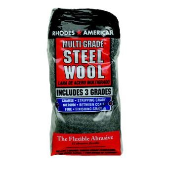 Rhodes American 3 Grades Steel Wool Pad Pack (12 Pc.)