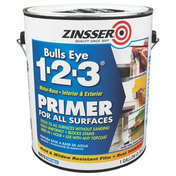 Zinsser Bulls Eye 1-2-3 Water-Based Primer (3.78 L, White)
