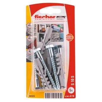 Fischer Expansion Plug W/ Screw, S10 S Pack (5 Pc.)