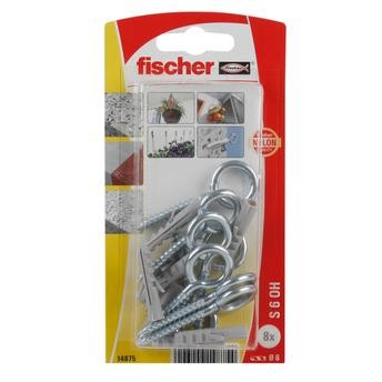 Fischer Expansion Plug W/ Eye Screw Pack, S6 (8 Pc.)