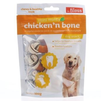 Les Filous Dry Dog Food Chicken Minty Bone (100 g)