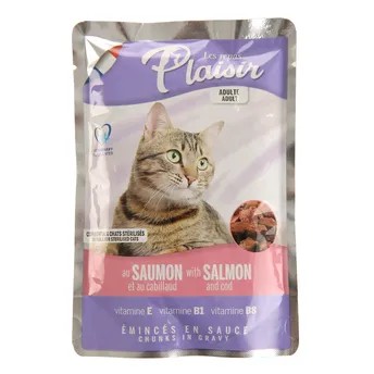 طعام قطط رطب قطع سمك سالمون وقد لو ريبا بليزير (للقطط البالغة، 100 جرام)