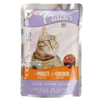 Le Repas Plaisir Wet Cat Food Chunks Chicken & Liver (100 g, For Adult Cat)