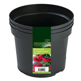 Tildenet Growers Choice Plastic Plant Pots (5 L, 3 Pc.)