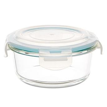 Neoflam Cloc Round Glass Food Container (400 ml, 12.2 x 5.5 cm)