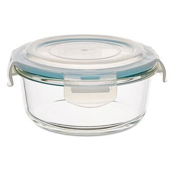 Neoflam Cloc Round Glass Food Container (620 ml, 14.9 x 6.2 cm)