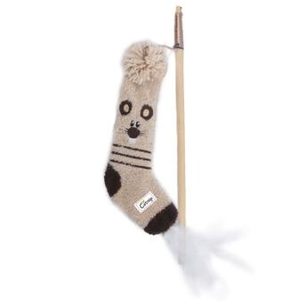 All For Paws Sock Wand Mouse Cat Toy (122 x 8.5 x 5.5 cm)