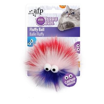 All For Paws Fluffy Ball Cat Toy (9.5 x 9.5 x 5 cm)