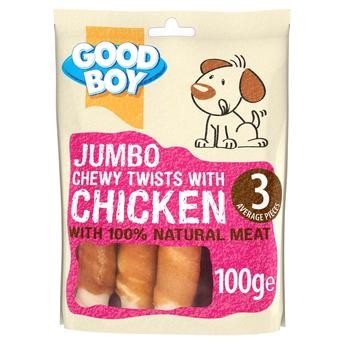 وجبة للكلاب لفافات دجاج كبيرة جدًا وطرية أرميتج جود بوي (الكلاب البالغة، 100 جرام)