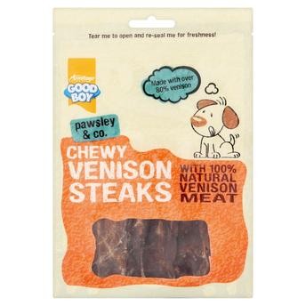 Armitage Good Boy Chewy Venison Steaks Dog Treat (Adult Dogs, 80 g)