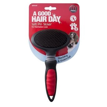 Mikki A Good Hair Day Soft Pin Slicker for Cats & Dogs (Small)