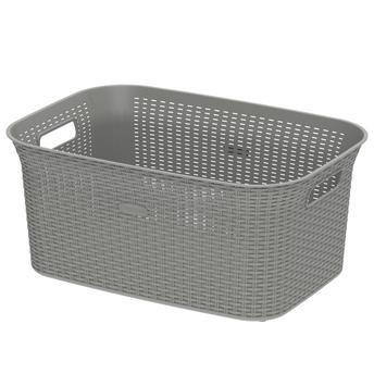 Cosmoplast Rattan Laundry Basket (50 L, 60.5 x 43 x 27.5 cm)