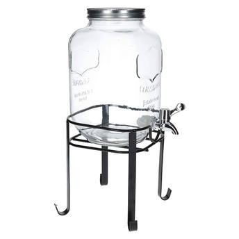 Orchid Glass Beverage Dispenser W/Stand (4 L)