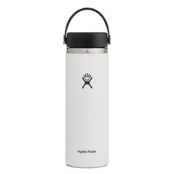 Hydro Flask Wide Mouth Vacuum Bottle (590 ml, White)