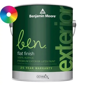 Benjamin Moore Ben Flat Tintable Exterior Latex Paint (946 ml, Base 3)