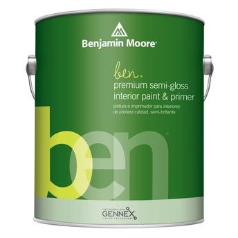Benjamin Moore Ben Semi-Gloss Interior Latex Paint & Primer (3.7 L, Base 2)