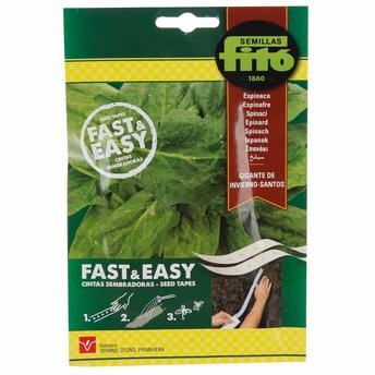Semillas Fito Fast & Easy Giant Winter Spinach Seed Tape Pack