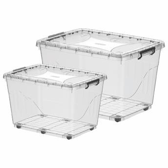 Cosmoplast Plastic Storage Box W/Wheels Bundle
