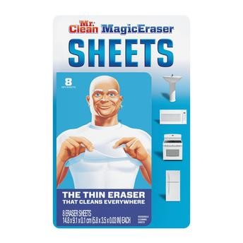 Mr. Clean Magic Eraser Sheet Pack (14.8 x 9.1 x 0.1 cm, 8 Pc.)