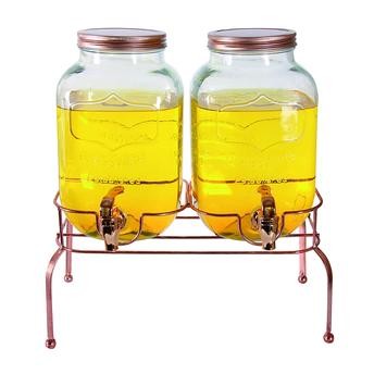موزع مشروبات وعصائر زجاجي مزدوج أوركيد (37 × 19 × 37 سم)