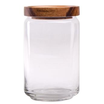 Billi Glass Canister W/ Wooden Lid (750 ml)