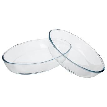 5five Glass Oval Dish Set (35 x 24 x 6 cm, 2 Pc.)