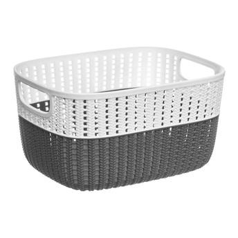5five Polypropylene 2-Tone Storage Basket (6.8 L)