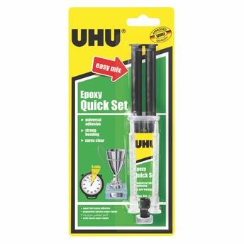 UHU Epoxy Quick Set Repair Glue Double Syringe Pack (15.8 g)