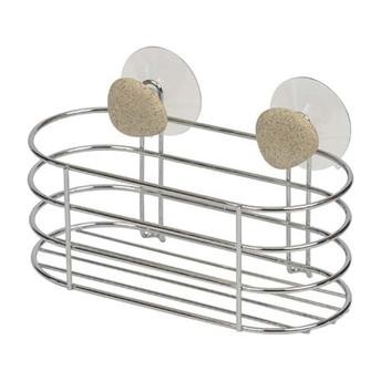Tendance Gebor Chromed Metal Oval Shower Basket W/2 Suction Cups (11 x 20.5 x 12.5 cm)