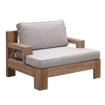 Joshua 1-Seater Acacia Wood Sofa W/Cushion Generic (102.5 x 80 x 64 cm)