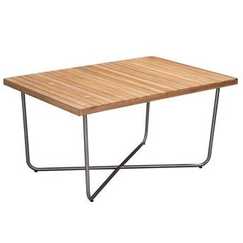 طاولة سفرة من الستانلس ستيل بتصميم مروحي (150 × 100 × 74 سم)