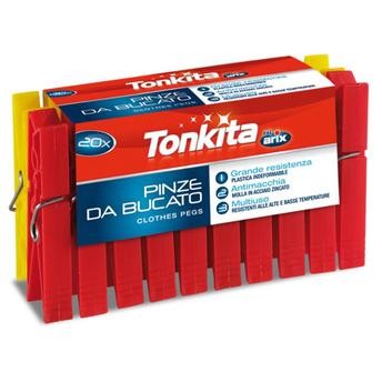 Tonkita Plastic Pegs Pack (14 x 4 x 4 cm, 20 Pc.)
