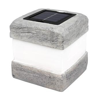 Rocha Stone Effect Solar-Powered Integrated LED Decorative Light, SS0089-1 (12.5 x 12.9 cm, Warm White)