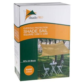 Square HDPE Shade Sail Shadepro (360 x 360 cm)
