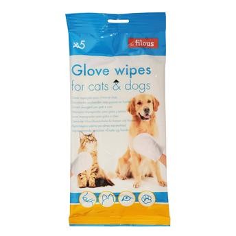 Les Filous Glove Wet Wipes for Pets Pack (5 Pc.)