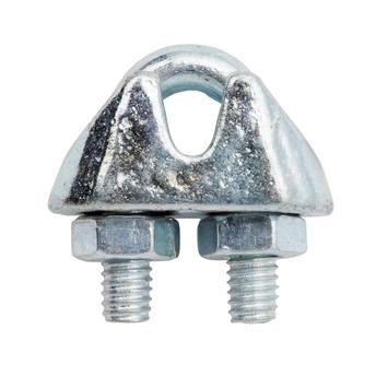 Diall Zinc-Plated Steel Wire Rope Clamp Pack (90 x 4 mm, 2 Pc.)