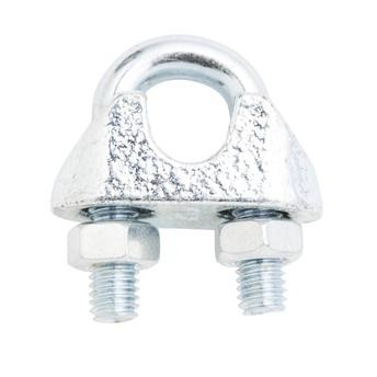 Diall Zinc-Plated Steel Wire Rope Clamp Pack (90 x 5 mm, 2 Pc.)