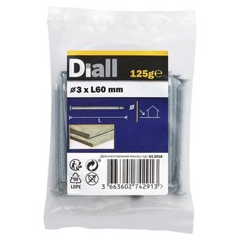 Diall Galvanised Carbon Steel Round Wire Nail Pack (3 x 60 mm)